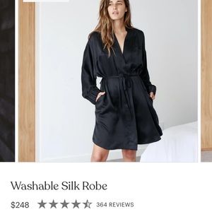 Black Silk Lunya Robe